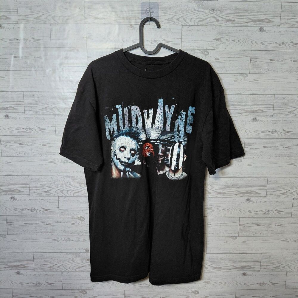 Mudvayne T-Shirt Mens  Black Tour Metal Band Size LARGE